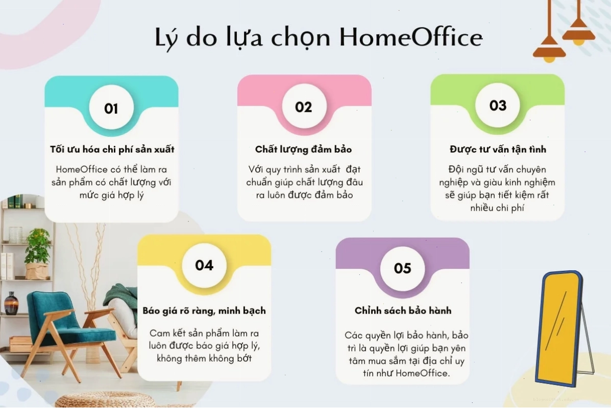 5 ly do lựa chọn xưởng nội thất homeoffice