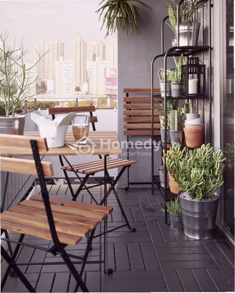 Ban công có lan can cao đảm bảo an toàn cho trẻ nhỏ