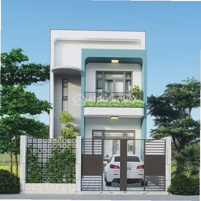 Ban công với lan can kính cường lực hiện đại