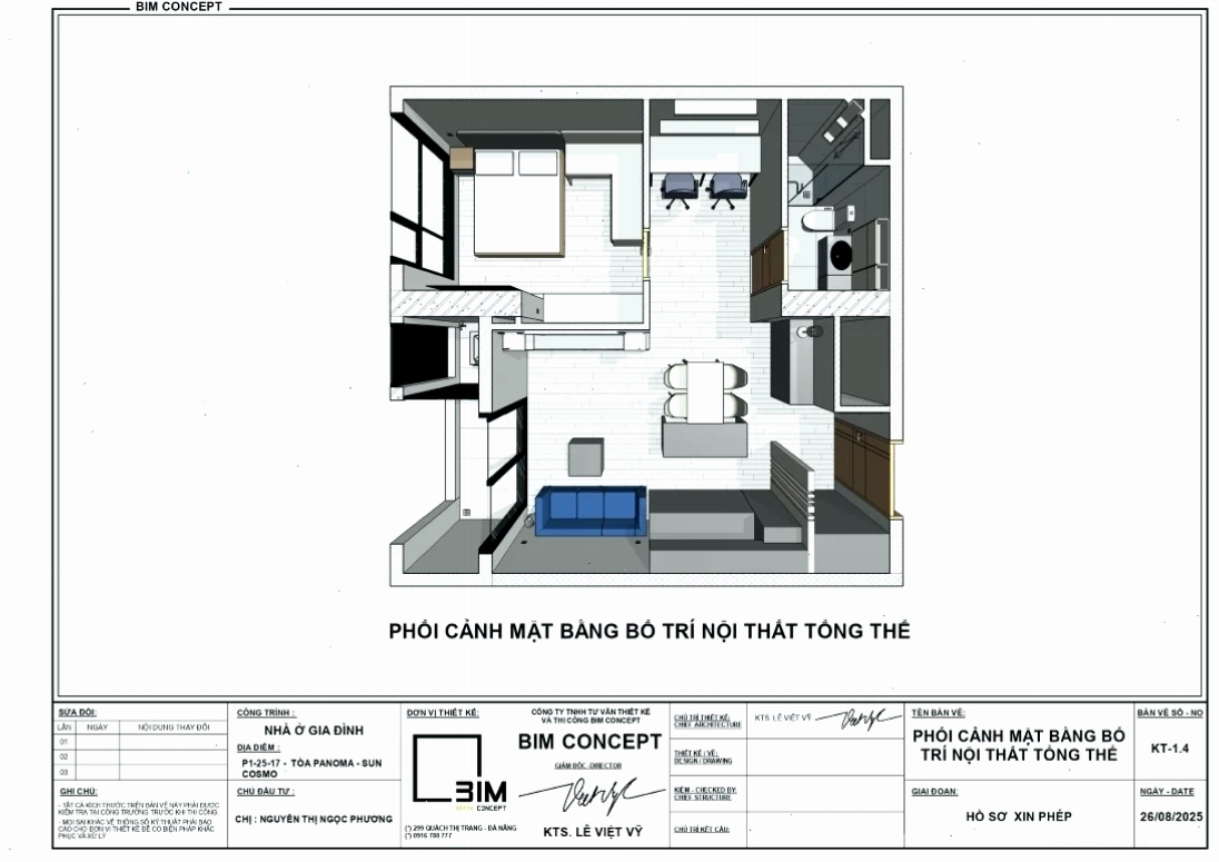 Bản vẽ căn hộ nhỏ 35m2 phong cách tối giản