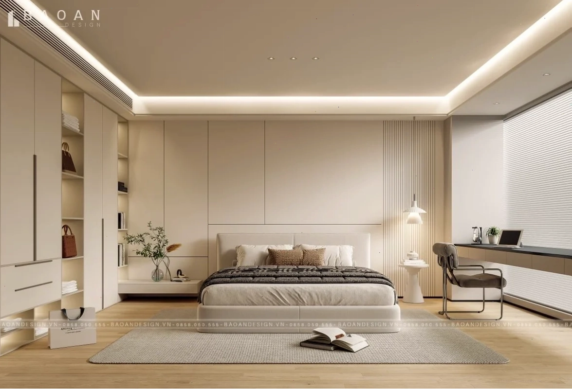 Bố trí bàn làm việc hướng về phía cửa sổ để tận dụng tối đa ánh sáng tự nhiên