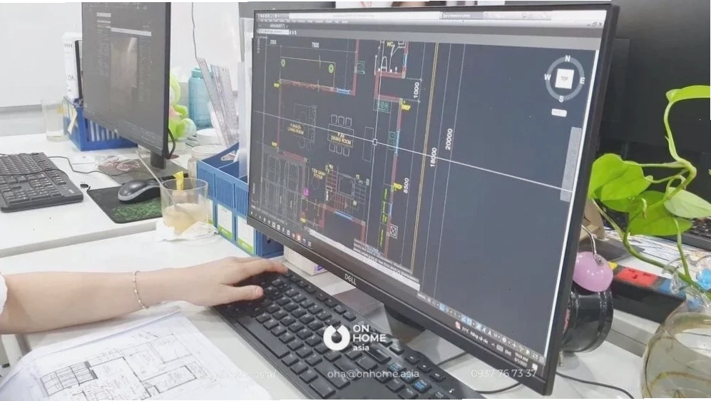 Bố trí mặt bằng nội thất (Bản vẽ 2D) cho phòng bếp