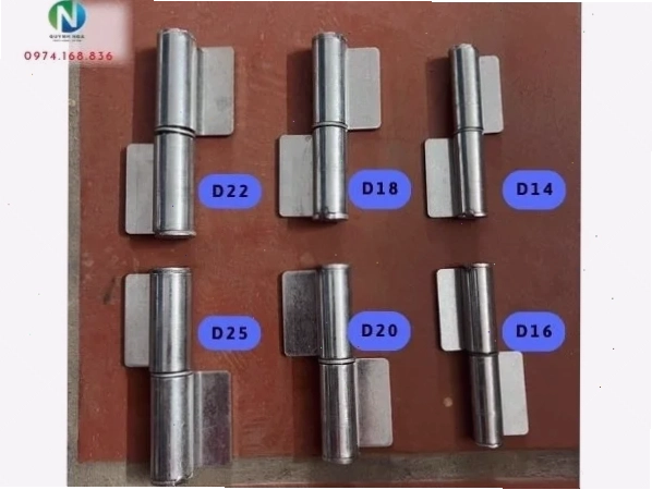 Các kích thước bản lề lá phổ biến