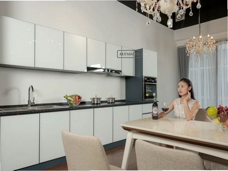 Chi tiết thiết kế tủ bếp Alumaster tinh xảo
