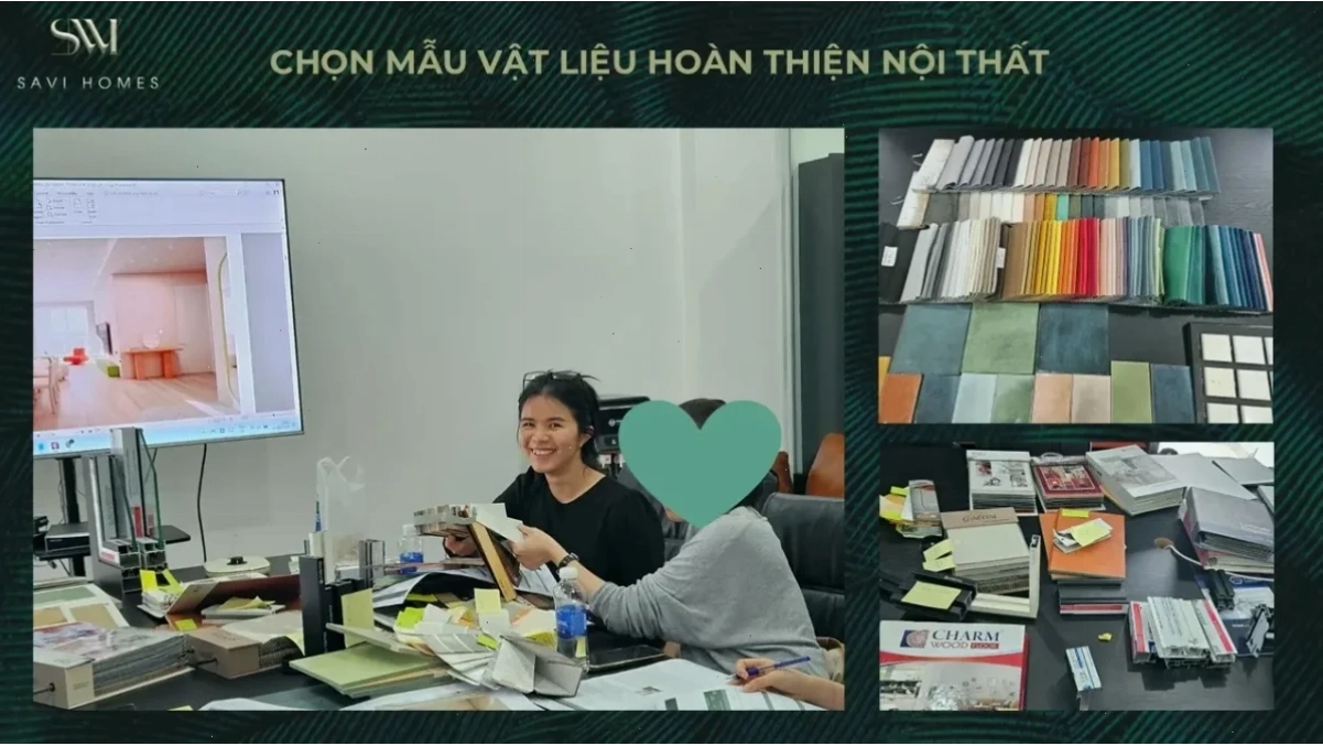 Chọn mẫu vật liệu hoàn thiện nội thất