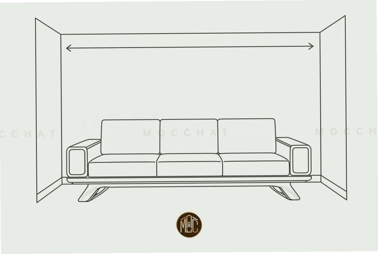 Chú ý khoảng cách giữa hai bức tường khi tiến hành thiết kế thi công sofa gỗ óc chó.