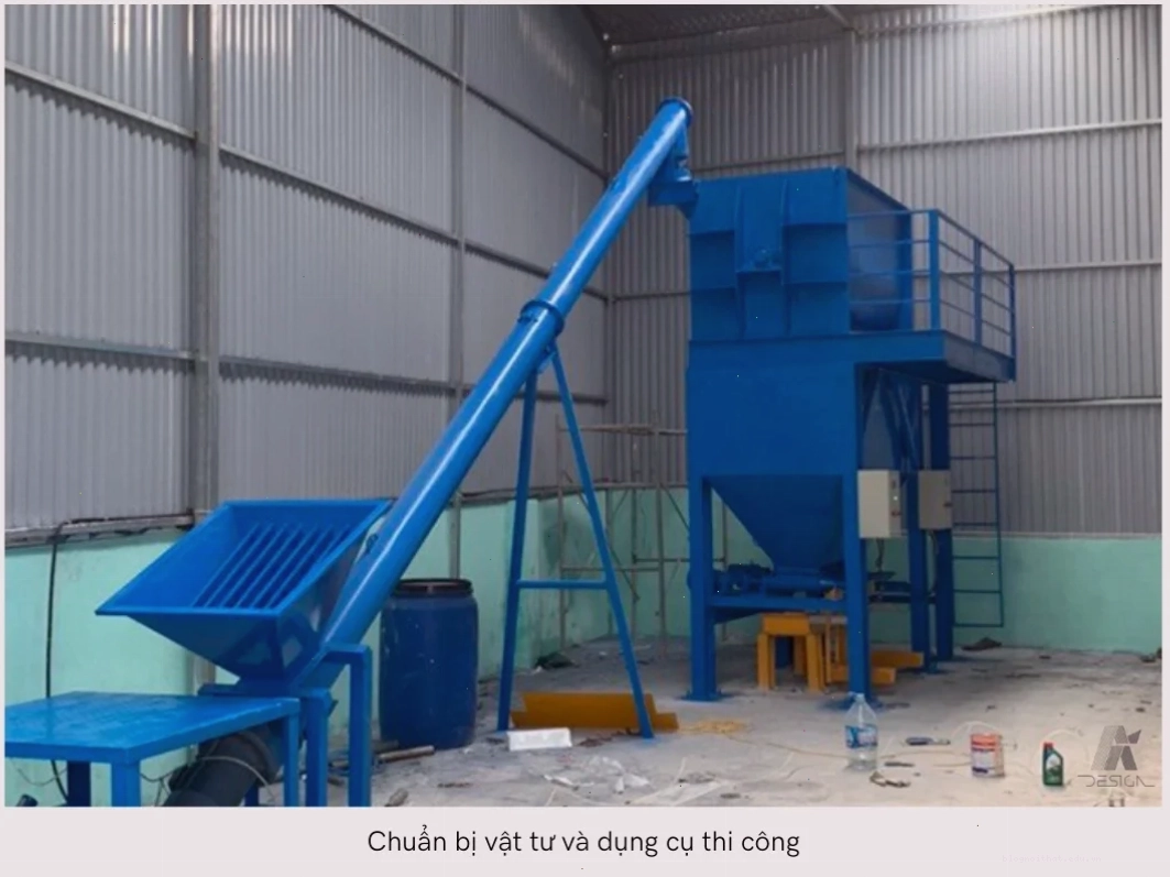 Chuẩn bị vật tư và dụng cụ thi công là một bước không thể thiếu trong quy trình sơn bả
