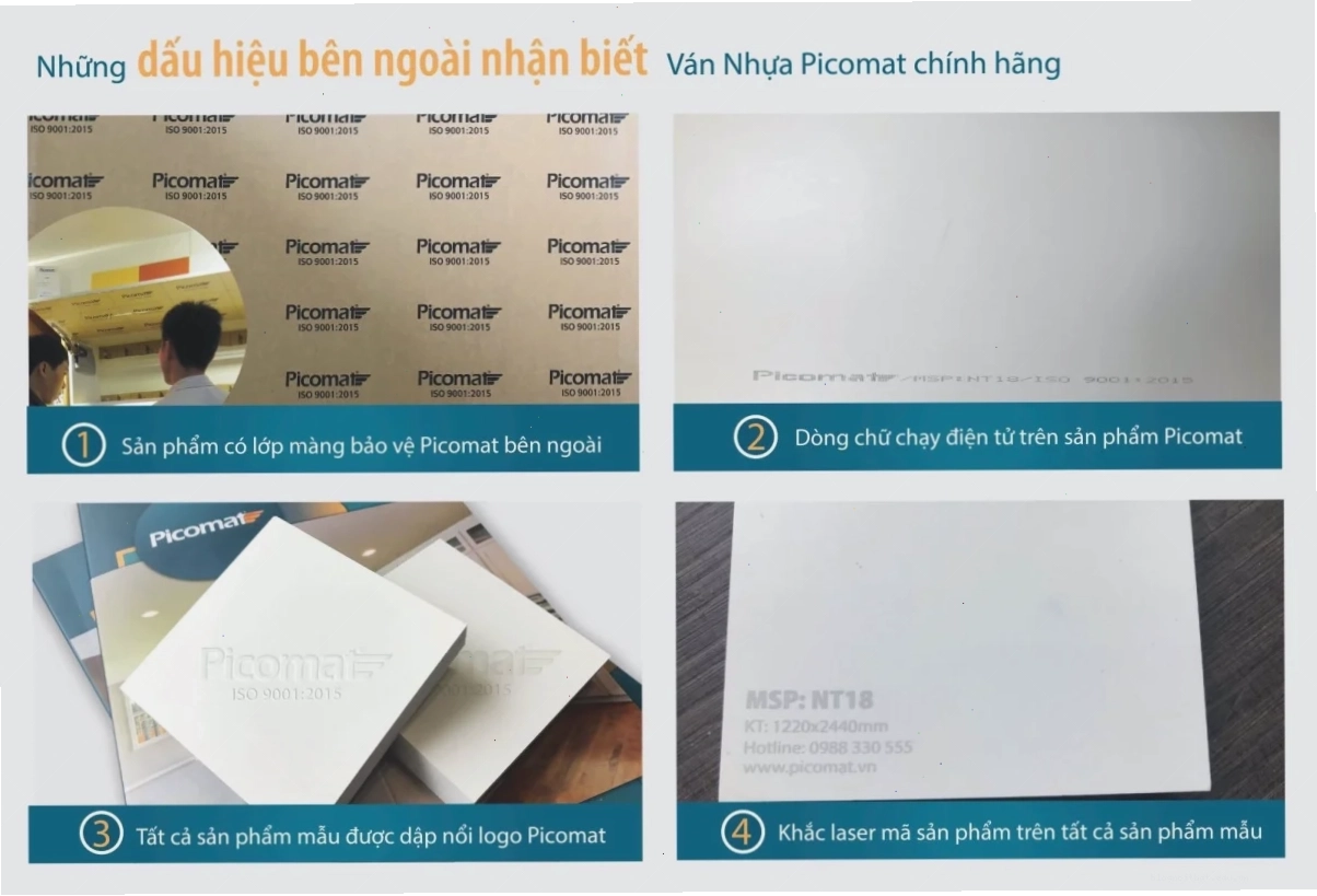 Dấu hiệu nhận biết ván nhựa Picomat chính hãng tránh mua phải hàng giả