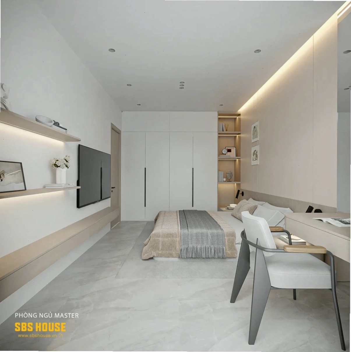 Diện tích phòng ngủ 15m là hợp lý và ấm cúng