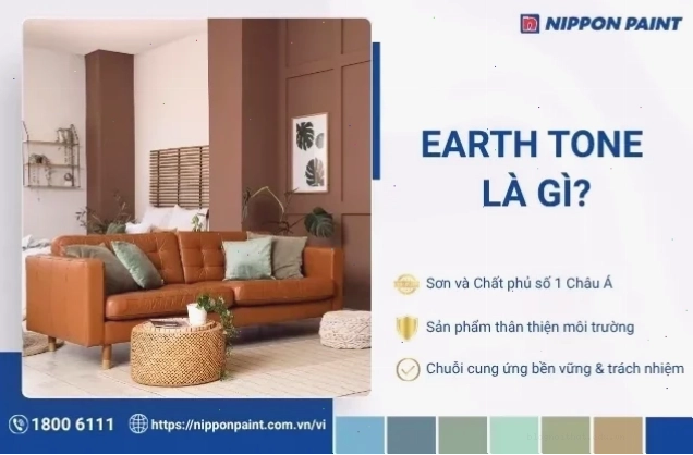 Earth tone là gì Bảng màu đất và các phối màu sơn nhà đẹp gần gũi thiên nhiên