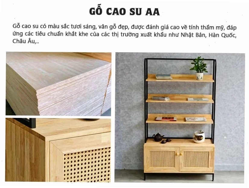 Gỗ cao su là loại gỗ có chất lượng cao, xuất khẩu rất tốt