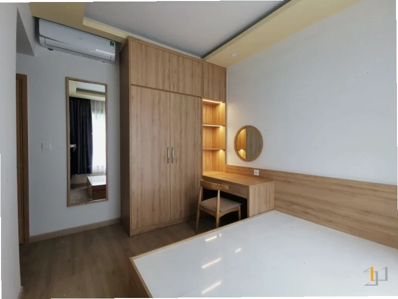 Hình ảnh hoàn thiện thi công nội thất tổng thể phòng ngủ bố mẹ sử dụng gỗ MDF