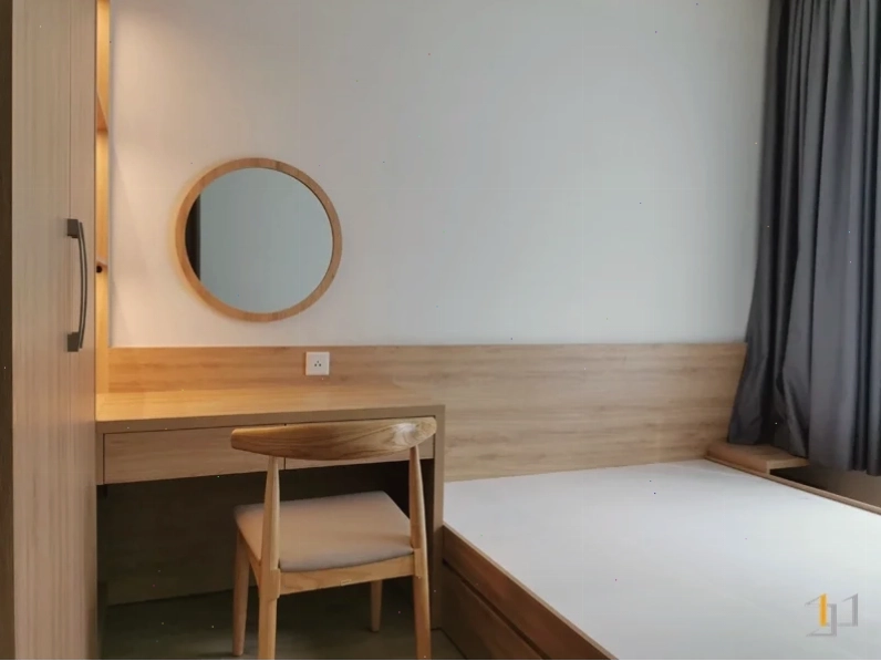 Hình ảnh hoàn thiện thi công nội thất vách đầu giường Master bằng gỗ MDF