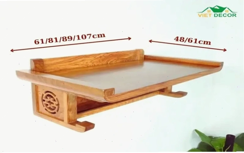 Kích thước bàn thờ treo tường chuẩn phong thủy
