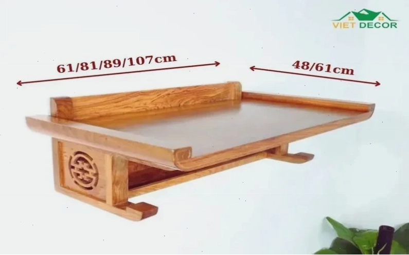 Kích thước bàn thờ treo tường chuẩn phong thủy cho căn hộ nhỏ