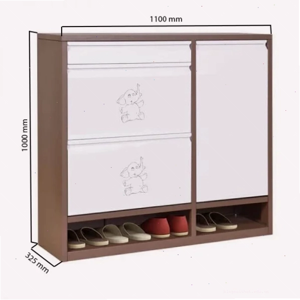 kích thước tủ giày