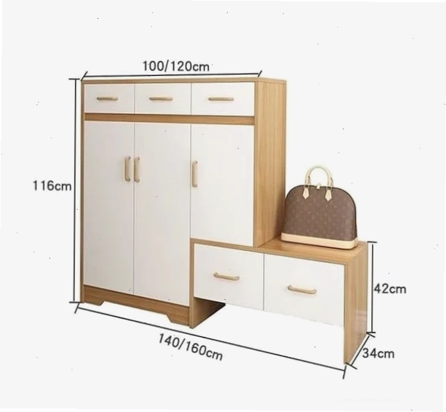 Kích thước tủ giày kết hợp ghế ngồi