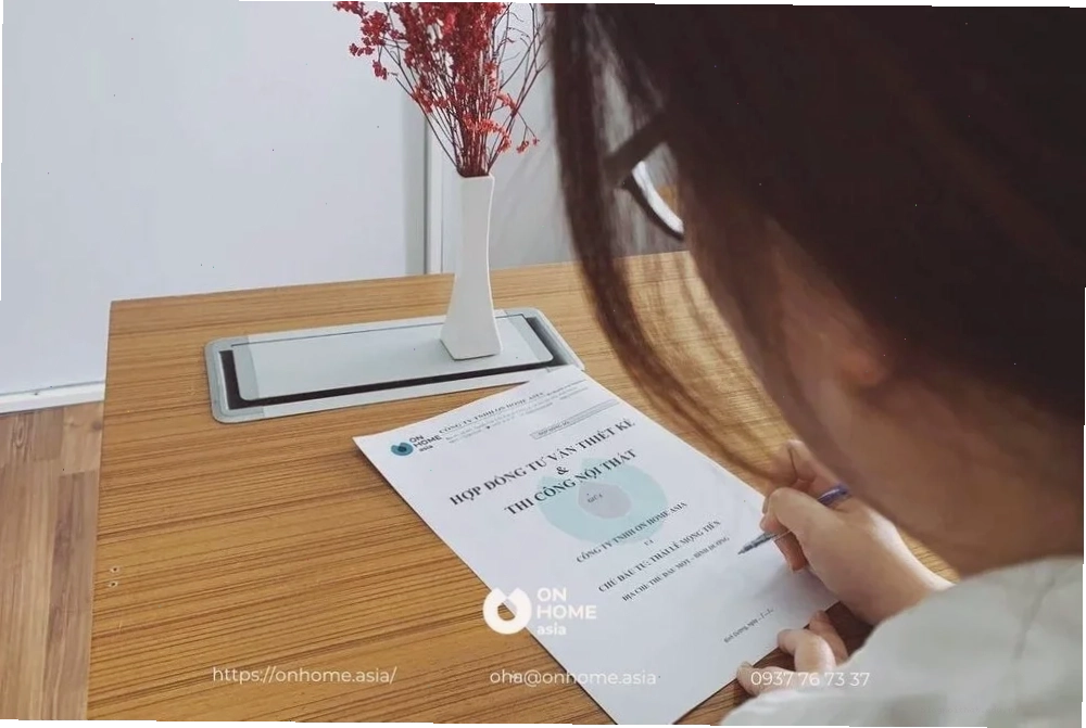 Ký kết hợp đồng thiết kế nội thất