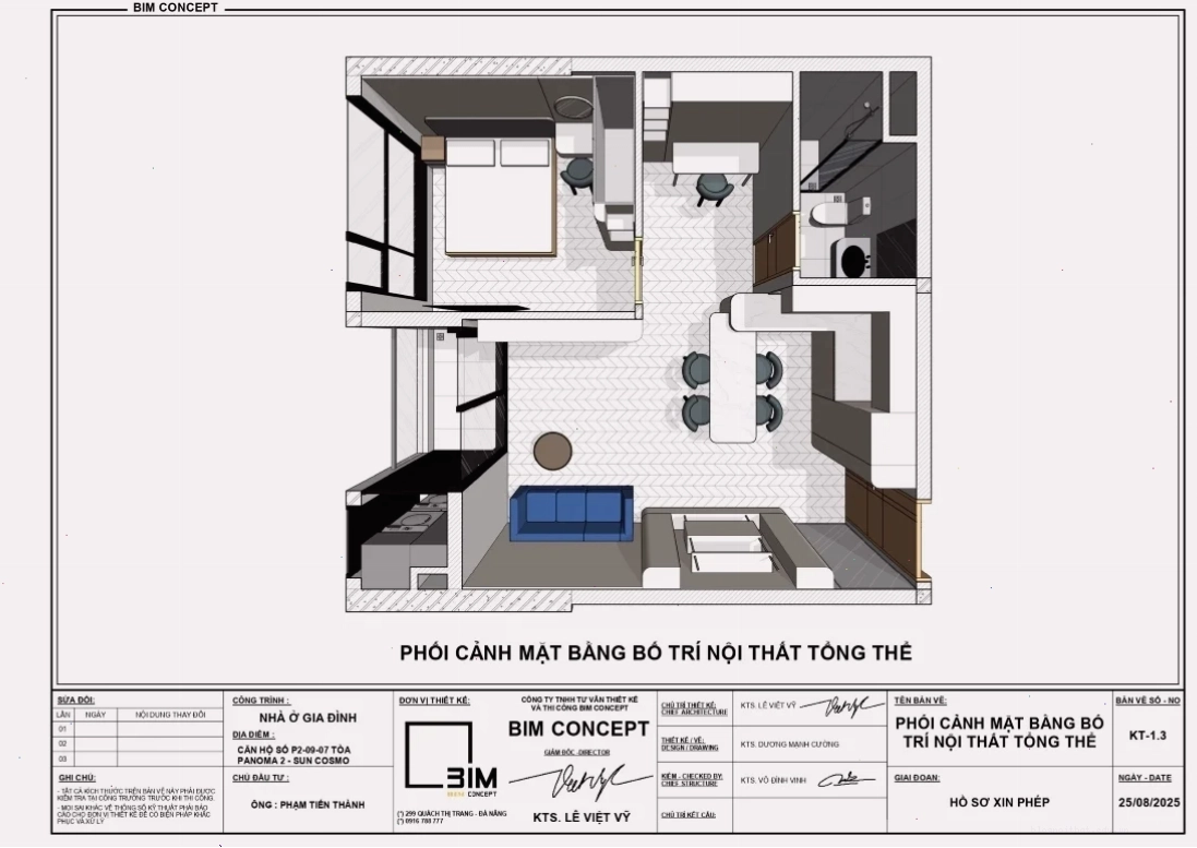 Mặt bằng thiết kế nội thất chung cư 30m2 1 phòng ngủ