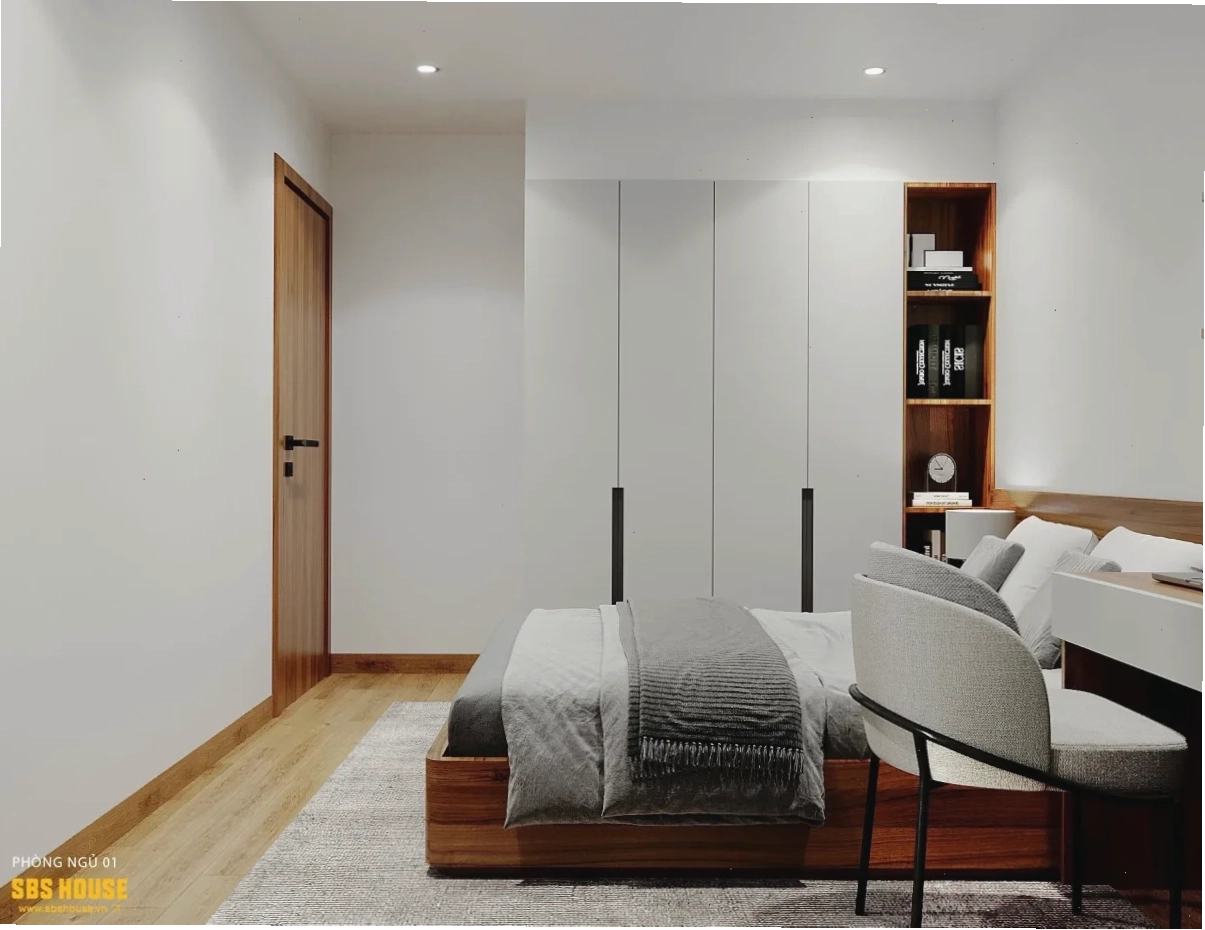 Mẫu phòng ngủ diện tích 12m2 được tối ưu hóa công năng