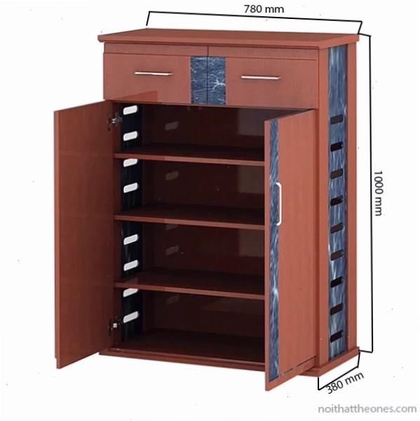 Mẫu tủ giày dép truyền thống đẹp mắt