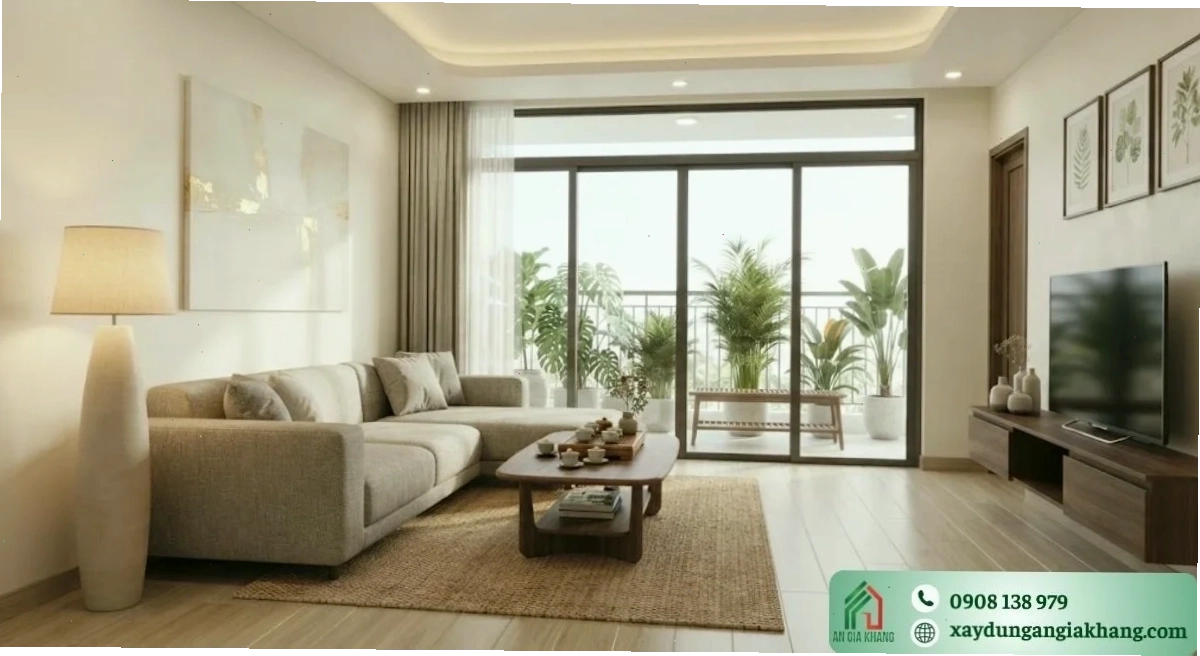Phòng khách đón sáng tự nhiên theo hướng phù hợp