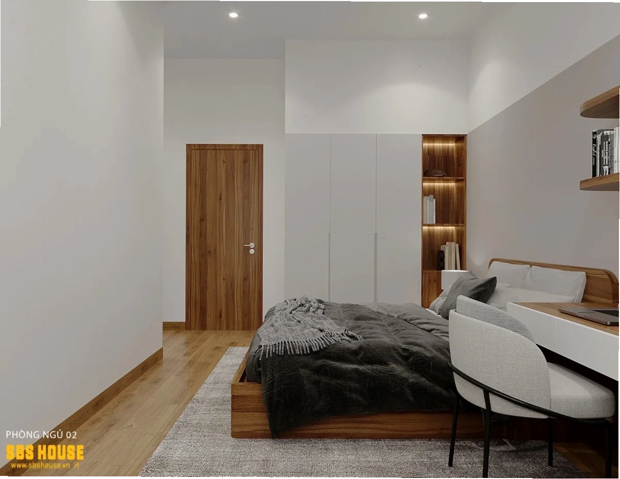 Phòng ngủ 18m2 sang trọng và đầy đủ tiện nghi