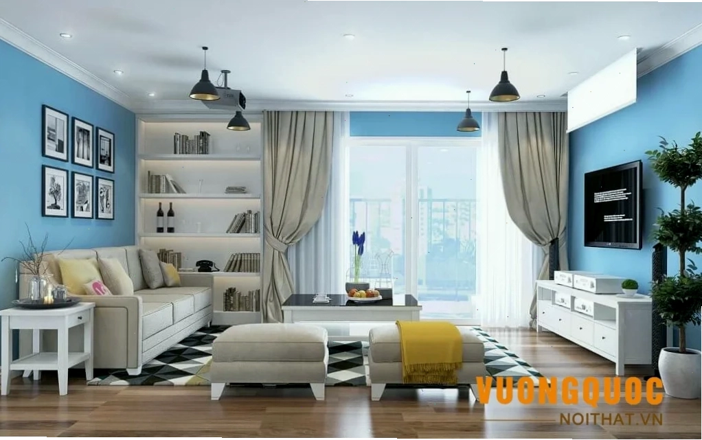 Phong thủy phòng khách cho gia chủ mệnh Thủy