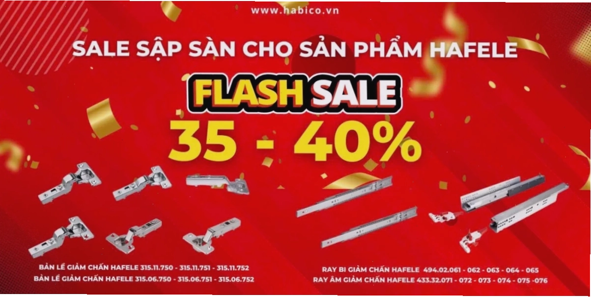 Phụ kiện bản lề Hafele giảm chấn cho tủ bếp