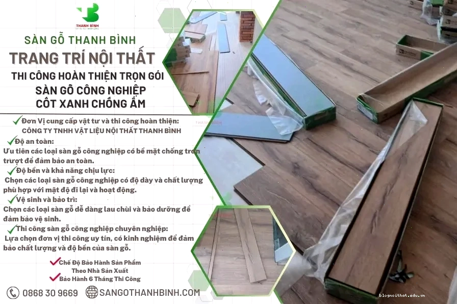 sàn gỗ công nghiệp an cường