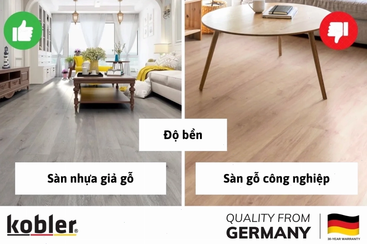 Sàn gỗ hay sàn nhựa đều có độ bền cao nếu được bảo trì đúng cách