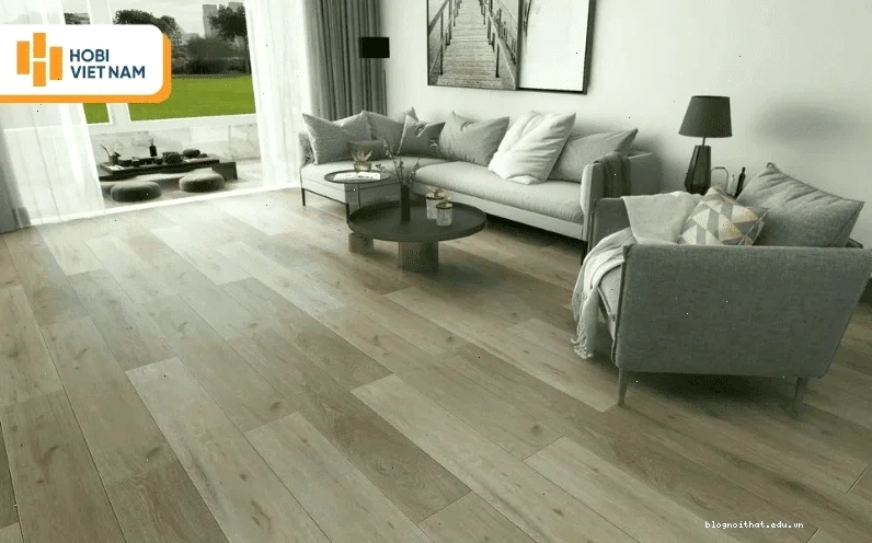 Sàn nhựa giả gỗ dán keo phù hợp với các không gian nội thất khô ráo