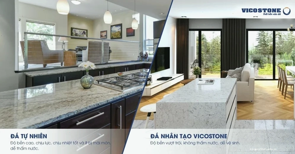 So sánh vân đá nhân tạo và đá tự nhiên