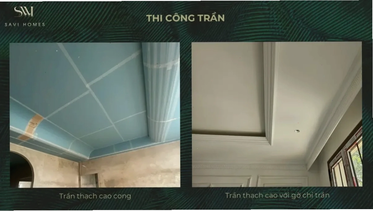 Thi công trần
