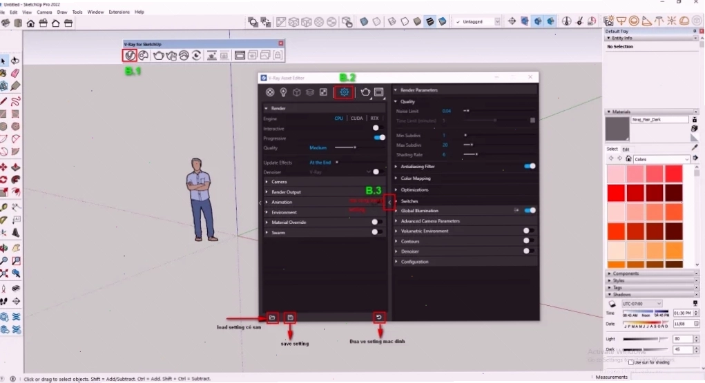 Thiết lập setting Vray SketchUp chi tiết