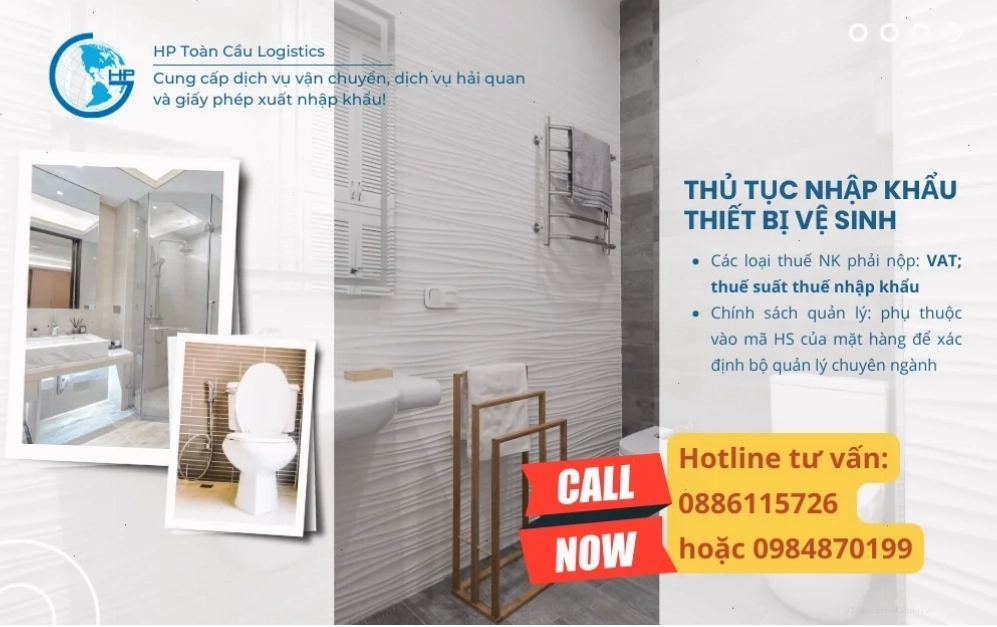 Thủ tục nhập khẩu thiết bị vệ sinh