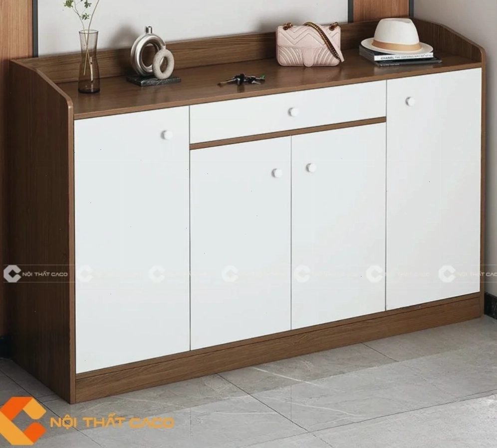 Tủ Giày Dép Gỗ MDF Phủ Sơn Bền Bỉ Vân Gỗ Bắt Mắt - TG057