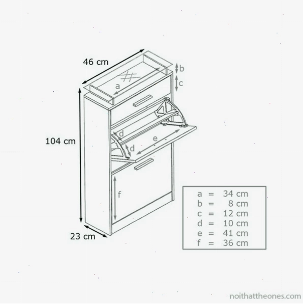 Tủ giày gắn khớp tiết kiệm diện tích