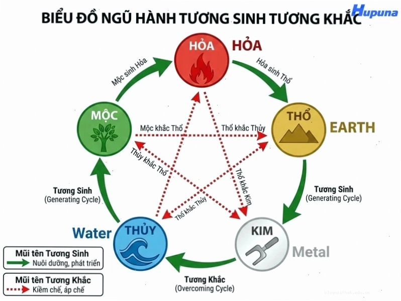 Ứng dụng ngũ hành trong thiết kế thi công đối với người mệnh Thủy