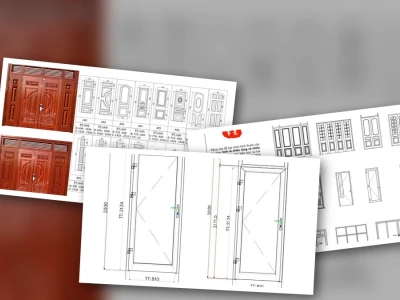 Kích thước Cửa Chính Chuẩn Phong Thủy và Kích Thước Cửa Chính 2 Cánh 4 Cánh