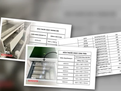 Kích Thước Phụ Kiện Bếp Chuẩn Cho Không Gian Bếp Hiện Đại